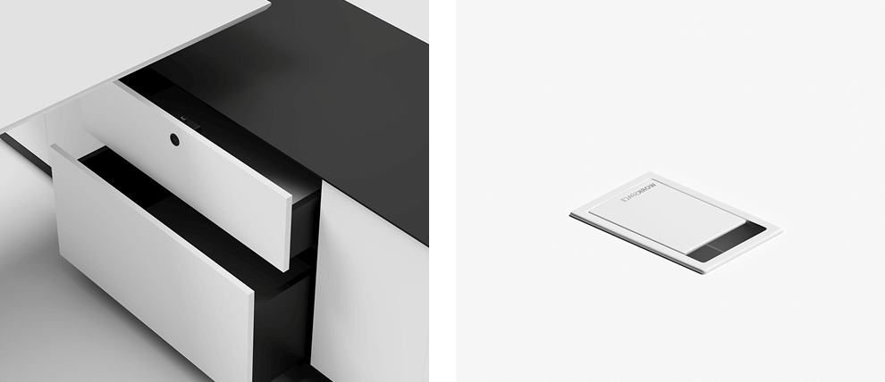 Drawers and Desklink Grommet